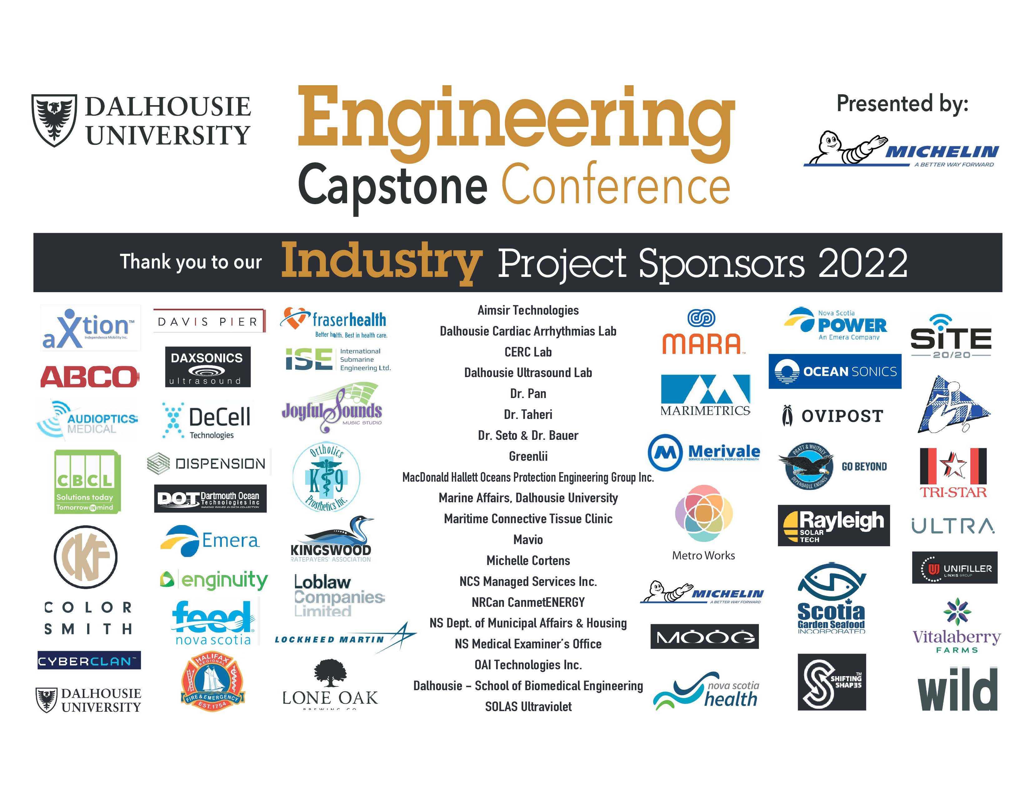 Capstone Conference 2022 Faculty of Engineering Dalhousie University